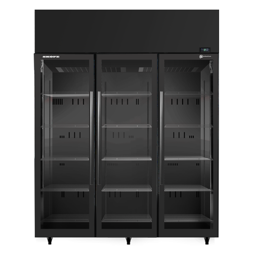 SKOPE ActiveCore SKT 3 Door Upright Display or Storage Fridge SKT1500N-A - Black SKOPE