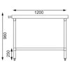 Shelving Vogue Stainless Steel Prep Table 1200mm - T376 Vogue