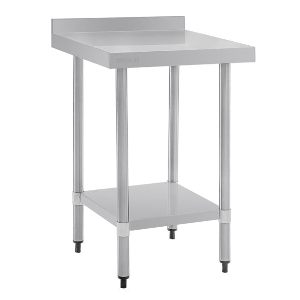 Shelving Vogue Stainless Steel Prep Table with Splashback 600mm - T379 Vogue