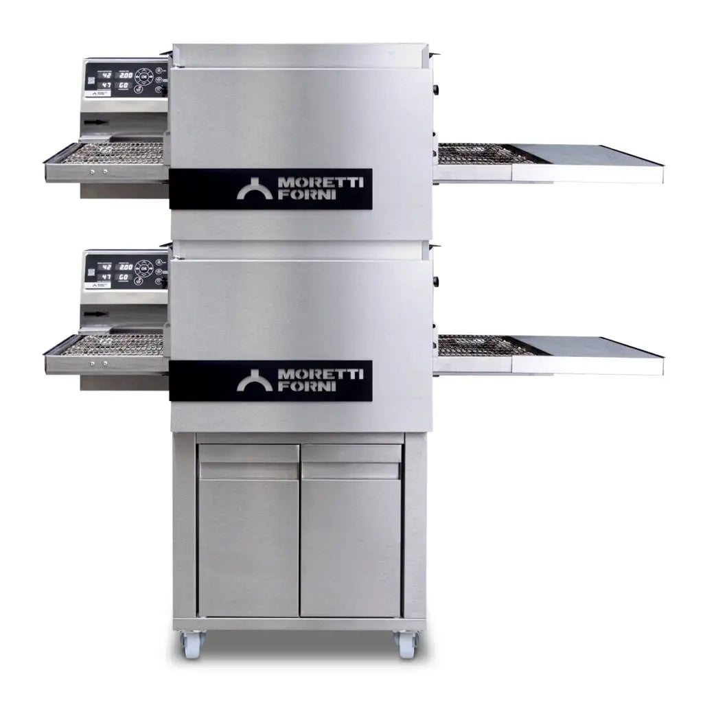 Moretti Forni Double Deck Electric Bench-Top Conveyor Oven on Stand - T64E/2 SC Mattys