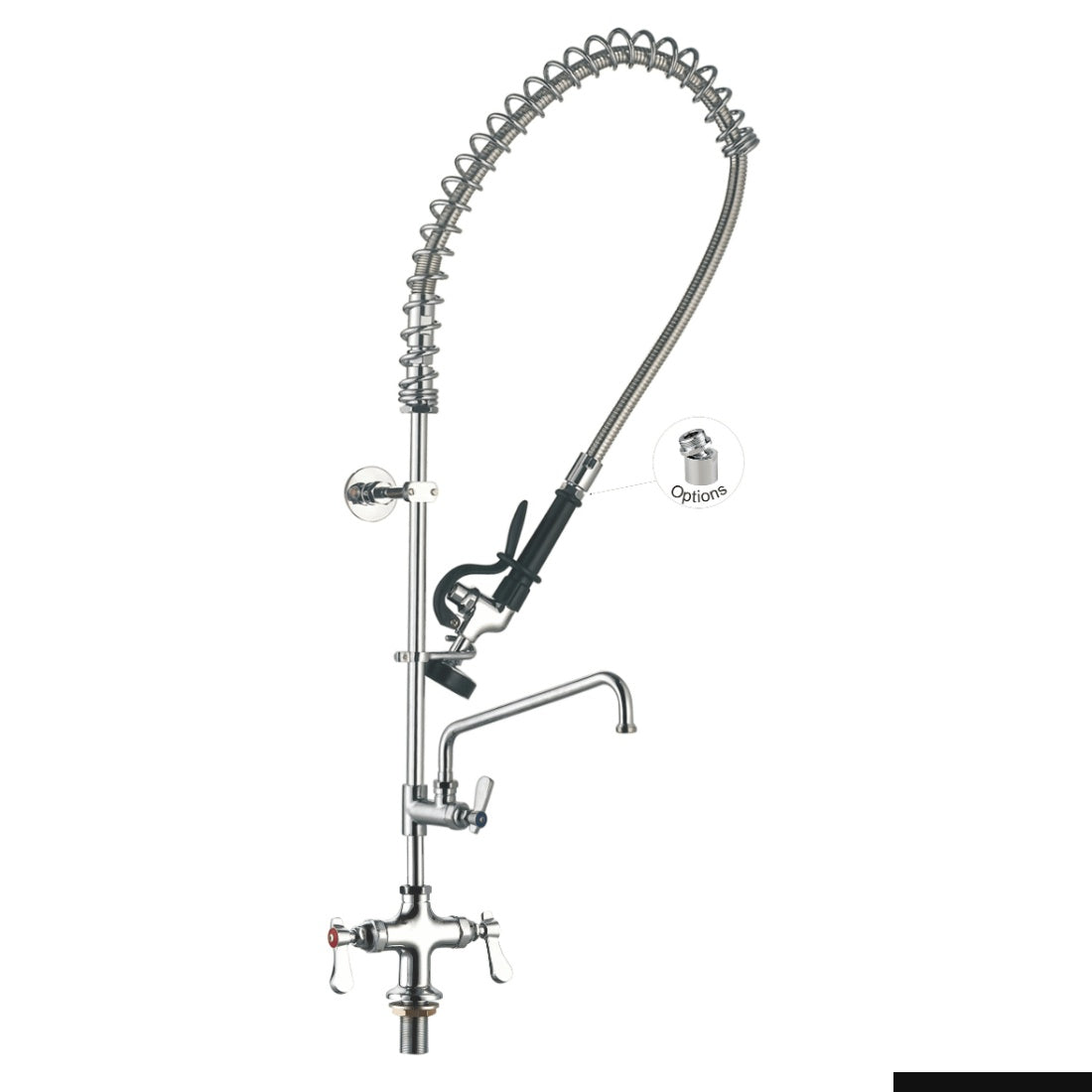 F.E.D T98001-2 Sunmixer Pre Rinse Unit with Add-on faucet and 305mm Swing Nozzle Mattys