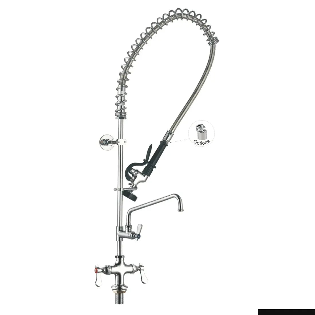F.E.D T98001-2 Sunmixer Pre Rinse Unit with Add-on faucet and 305mm Swing Nozzle Mattys