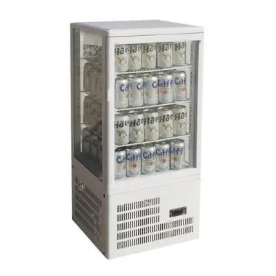 F.E.D. Thermaster Four-Sided White Countertop Display Fridge - TCBD78W Mattys