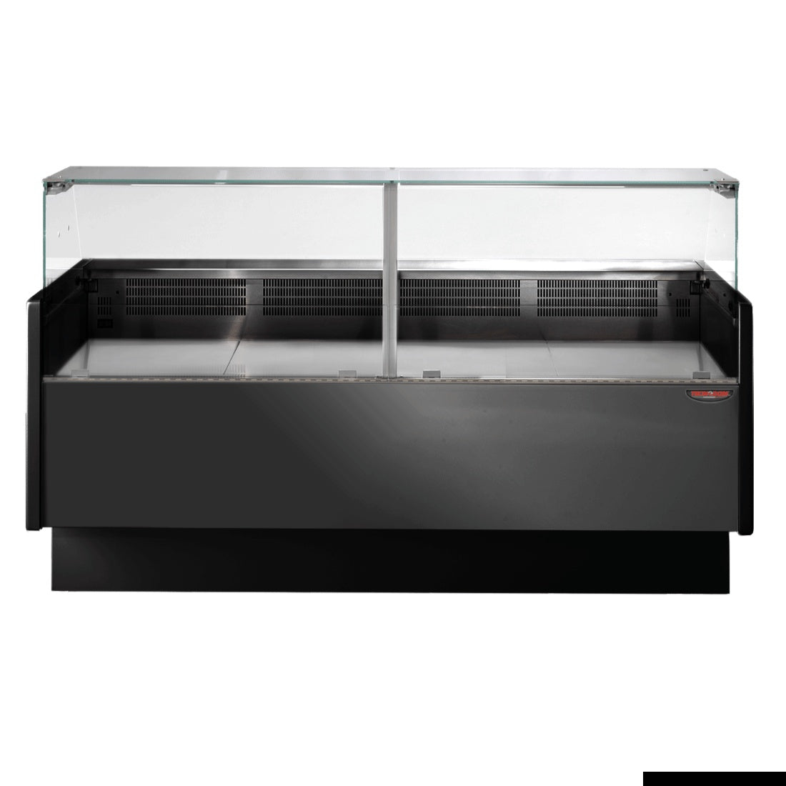 Deli Displays F.E.D Tecnodom-TDMR-0820B Serie MR80 Black 2000mm Wide Deli Display with Storage and Castors - TDMR-0820B Mattys