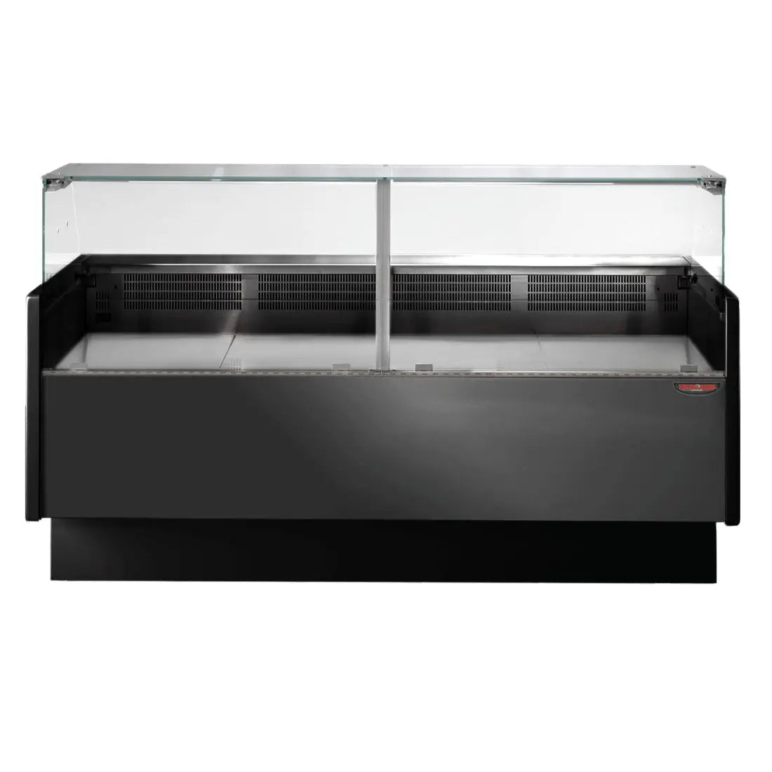 Deli Displays F.E.D Tecnodom-TDMR-0820B Serie MR80 Black 2000mm Wide Deli Display with Storage and Castors - TDMR-0820B Mattys