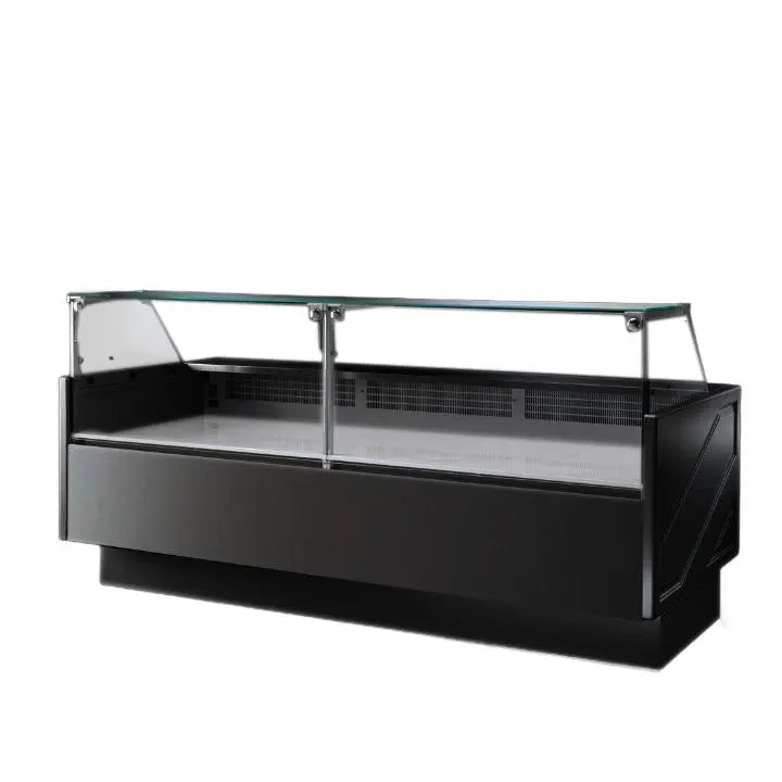 F.E.D Tecnodom-TDMR-0925B Serie MR9.5 Black 2480mm Wide Deli Display with Storage and Castors Mattys
