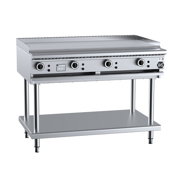 B+S Black TEP-12 Gas Teppanyaki Hotplate 1200mm on Leg Stand Mattys