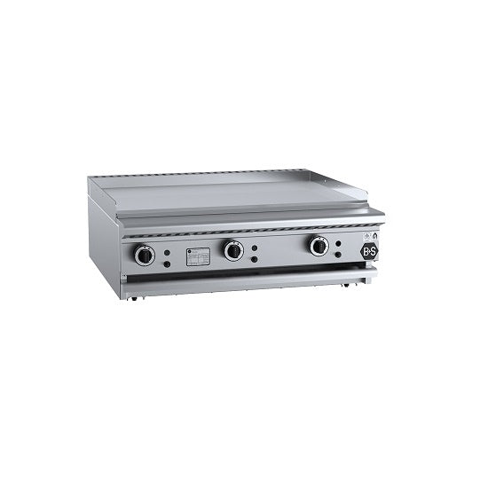 B+S Black TEP-9BM Gas Teppanyaki Hotplate 900mm Bench Mounted Mattys