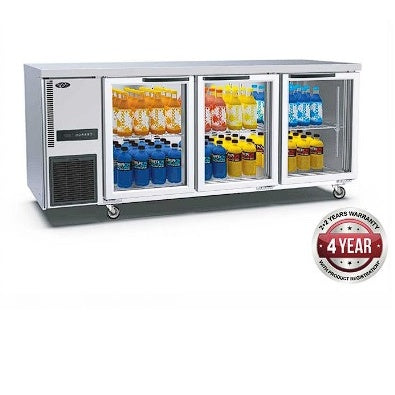 F.E.D. Thermaster TL1800TNG-3D Stainless Steel Triple Glass Door Workbench Fridge Mattys