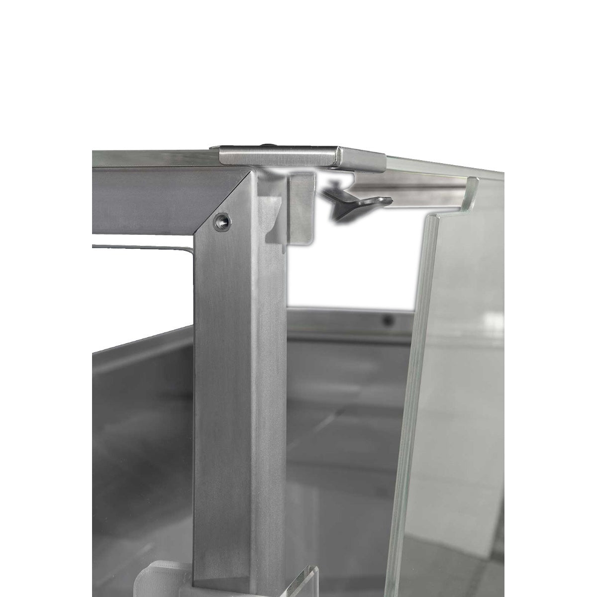 TMDR-0920B Series MR 2000mm Wide Deli Display with Storage and Castors Tecnodom