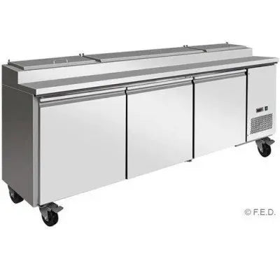 F.E.D. Temperate Thermaster Tropicalised Three Door Pizza Prep Fridge - TPB2400 Mattys