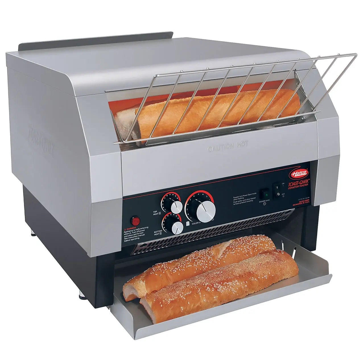 Benchtop Hatco Toast-Qwik Conveyor Toaster with Colorgard system up to 1200 toast slices / hour - TQ-1800H Mattys