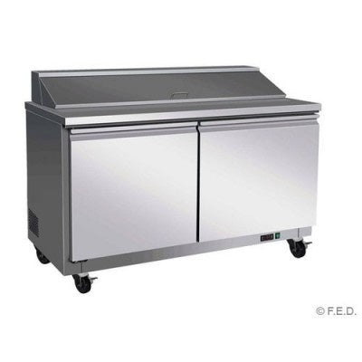 F.E.D. Temperate Thermaster Tropicalised Two Door Pizza Prep Fridge - TSB1555 Mattys
