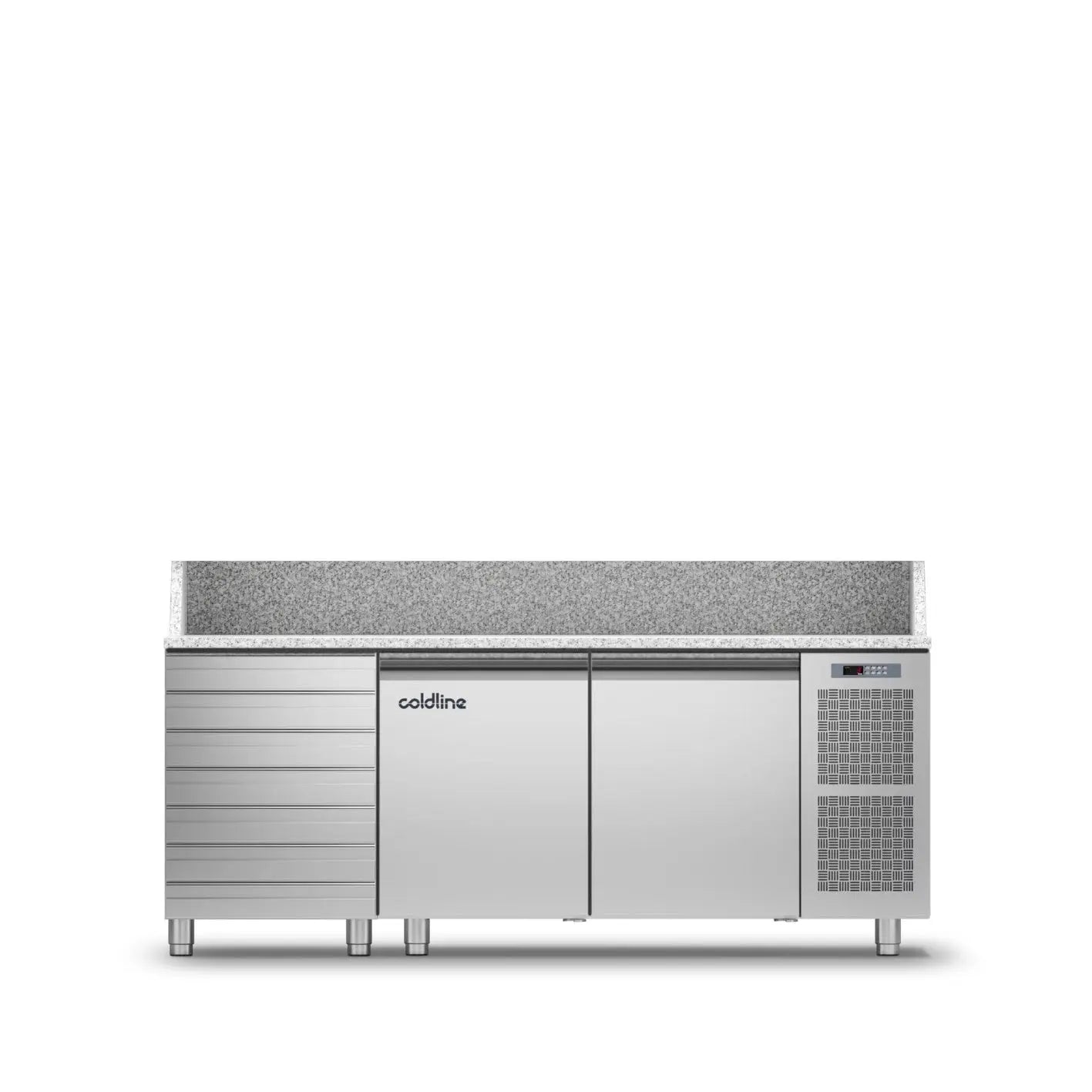 Coldline TZ13/1MC - 2 Door 7 Drawers Prep Bench - With Top Mattys