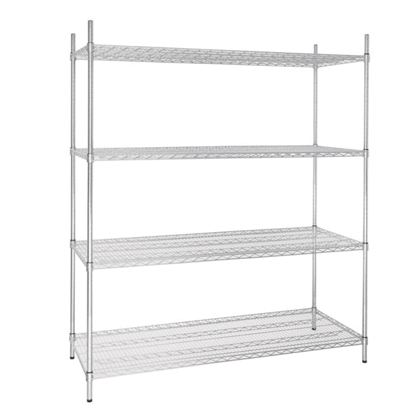 Shelving Vogue 4 Tier Wire Shelving Kit 1525x610mm - U258 Vogue
