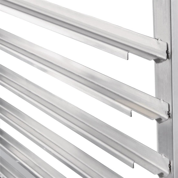 Stainless Steel & Shelving Vogue Gastronorm Racking Trolley 20 Level - U376 Vogue