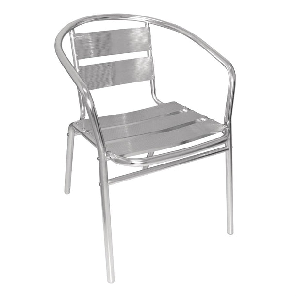 Cleaning Products Bolero Aluminium Stacking Chairs 735mm Pack of 4 - U419 Bolero