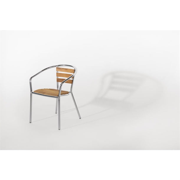Cleaning Products Bolero Aluminium & Ash Chairs (Pack of 4) - U421 Bolero