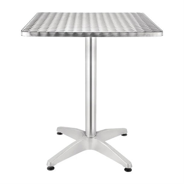 Bolero Square Table with Curved Edge Heavy Duty Base Dia - 60x60x72cm U427 Mattys