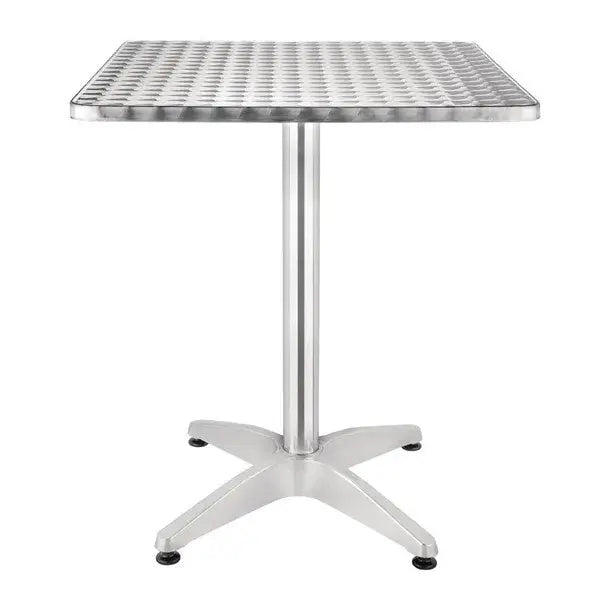 Bolero Square Table with Curved Edge Heavy Duty Base Dia - 60x60x72cm U427 Mattys
