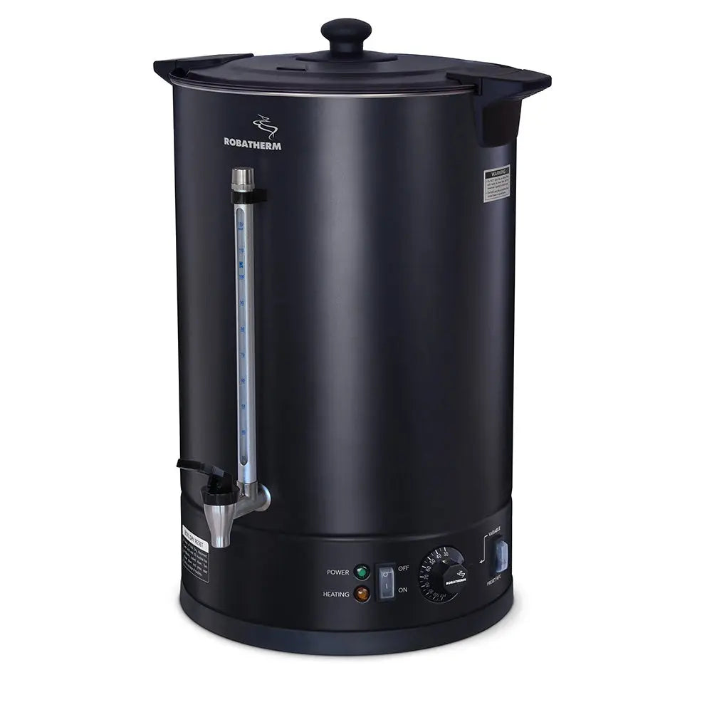Robatherm Beverage Black Powder Coated, Variable Pre-Set Control Water Urn, 20Ltr - UDB20VP Mattys