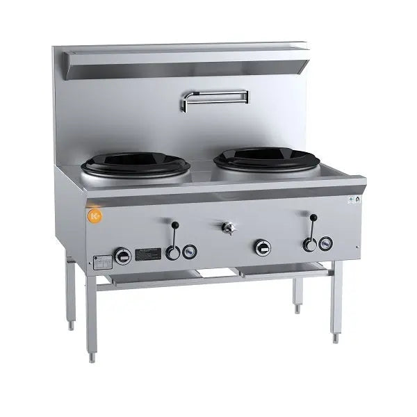 B+S Commercial Kitchen K+ Gas Two Hole Waterless Wok Table - UFWWK-2 Mattys