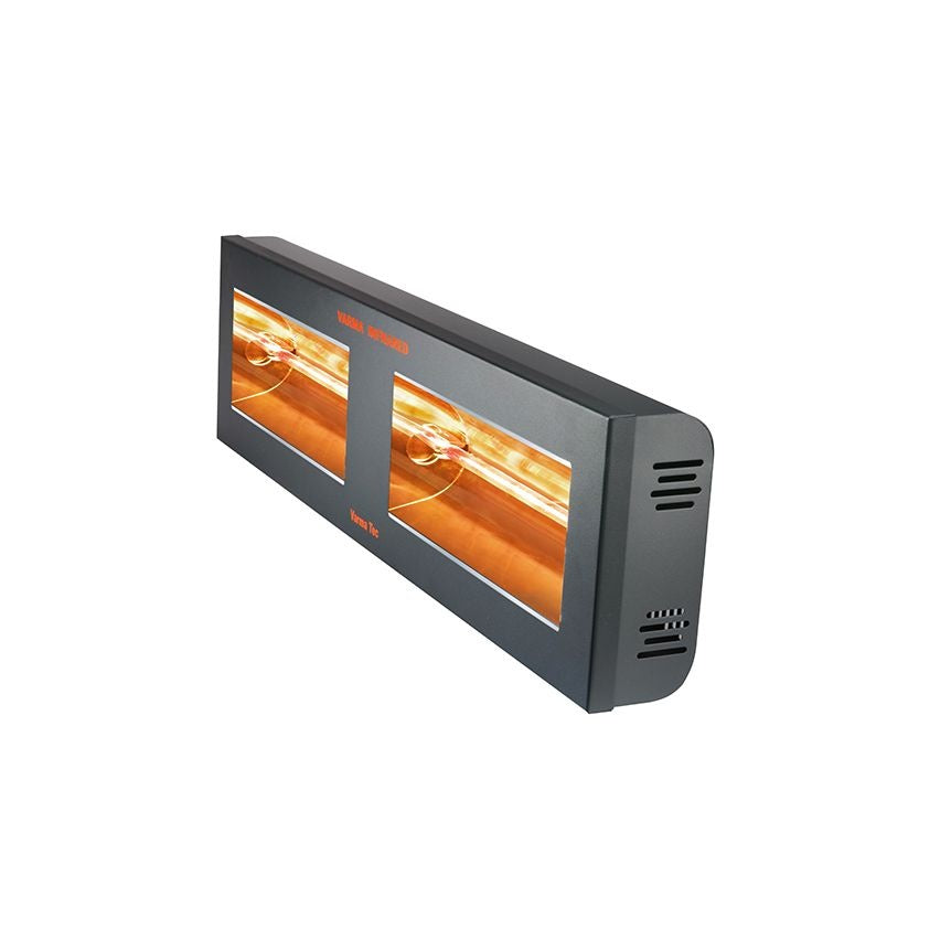 Varmatec Varma 400/2 Double horizontal Infrared Wall/ Ceiling-Mounted Heater with Waterproof Design and On/Off Switch Controls Mattys