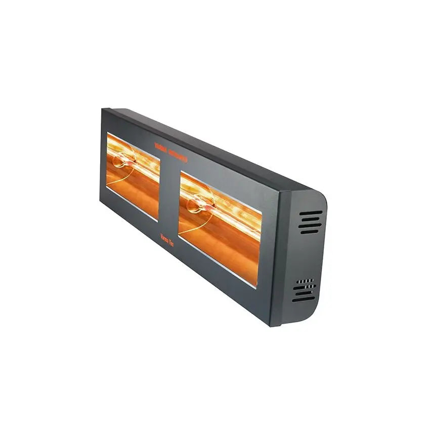 Varmatec Varma 400/2 Double horizontal Infrared Wall/ Ceiling-Mounted Heater with Waterproof Design and On/Off Switch Controls Mattys