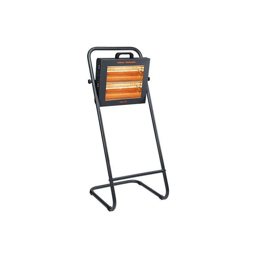 Varmatec Varma Fire Revolving floor model double infrared Heater with Waterproof Design and On/Off Switch Controls Mattys