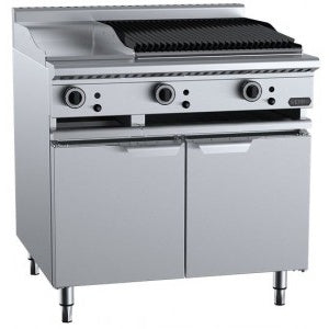 Verro Combination Tops 300mm Grill Plate & 600mm Char Broiler Bench Mounted VBT-GRP3-CBR6BM Mattys