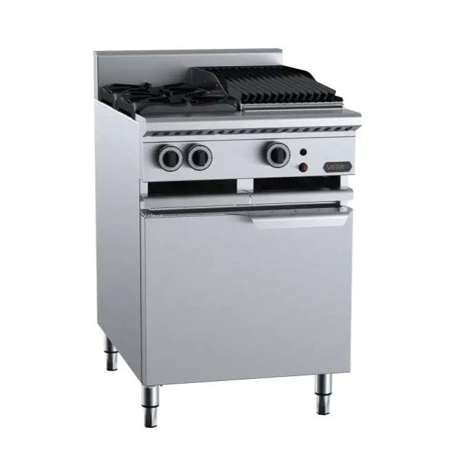 B+S Verro Gas Combination Two Open Burners & 300mm Char Broiler - VBT-SB2-CBR3 Mattys