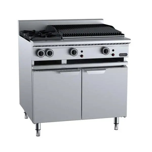 B+S Verro Gas Combination Two Open Burners & 600mm Char Broiler - VBT-SB2-CBR6 Mattys