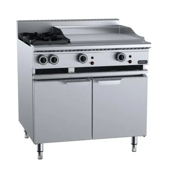 Cook Tops B+S Verro Gas Combination Two Open Burners & 600mm Grill Plate - VBT-SB2-GRP6 Mattys