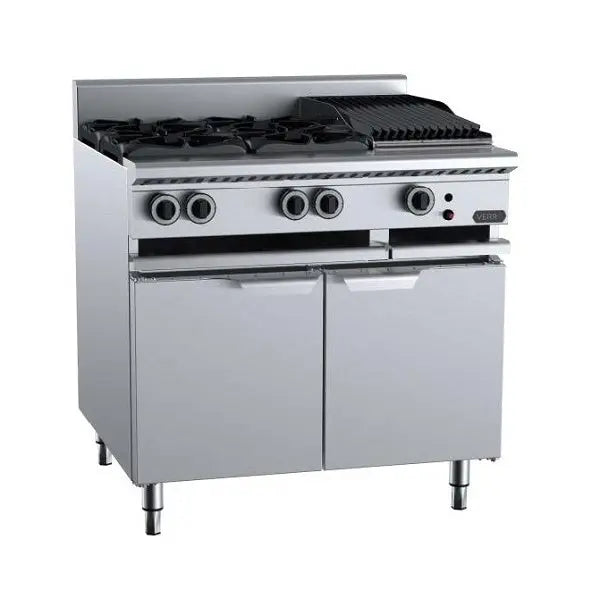 B+S Verro Gas Combination Four Open Burners & 300mm Char Broiler - VBT-SB4-CBR3 Mattys