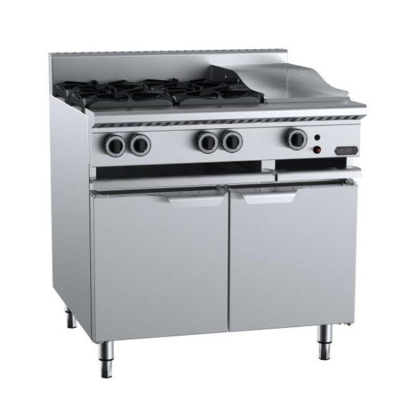 B+S Verro VBT-SB4-GRP3 Gas Combination Four Open Burners & 300mm Grill Plate Mattys