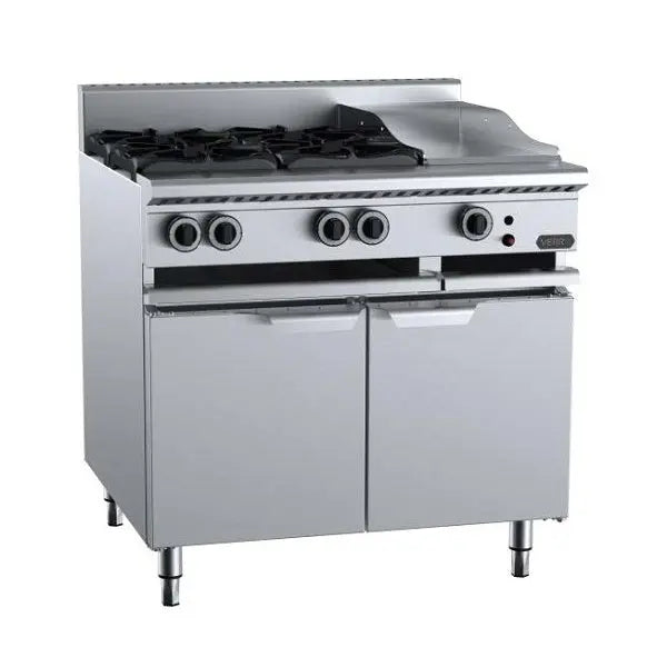 Cook Tops B+S Verro Gas Combination Four Open Burners & 300mm Grill Plate - VBT-SB4-GRP3 Mattys
