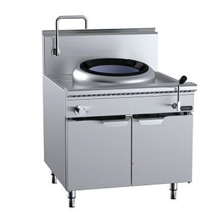 B+S Verro VCCF-HP1 Gas Single Hole Hi Pac Wok - Cabinet Mounted Mattys