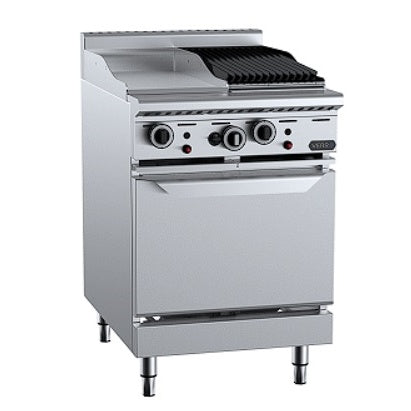B+S Verro VOV-GRP3-CBR3 - Gas 300mm Grill Plate & 300mm Char Broiler with oven Mattys
