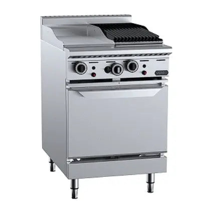 B+S Verro - Gas 300mm Grill Plate & 300mm Char Broiler with oven - VOV-GRP3-CBR3 Mattys