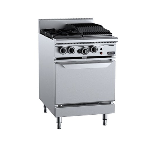 B+S Verro VOV-SB2-CBR3 - Gas Two Open Burners & 300mm Char Broiler with Oven Mattys