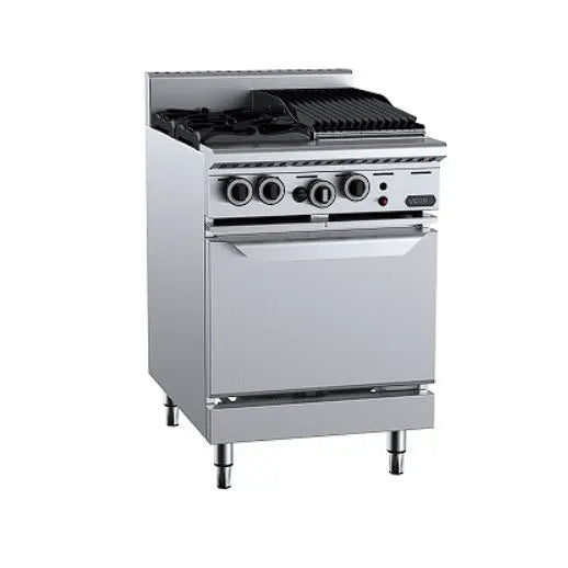 B+S Verro - Gas Two Open Burners & 300mm Char Broiler with Oven - VOV-SB2-CBR3 Mattys