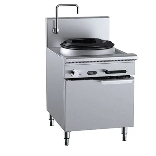 Cook Tops B+S Verro Gas Single Hole Deluxe Waterless Wok Table with Two RHS burners - VUFWWD-1SB2 Mattys