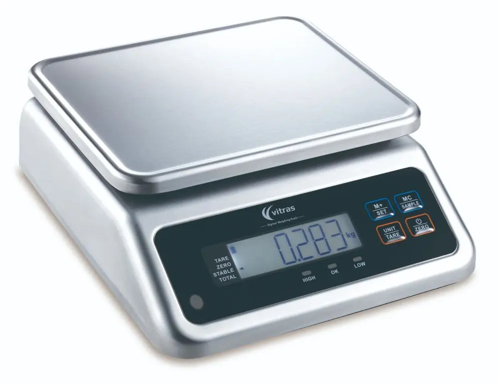 Benchtop Vitras Dual Display 30kg Waterproof Portion Scale - PSC9502 Mattys
