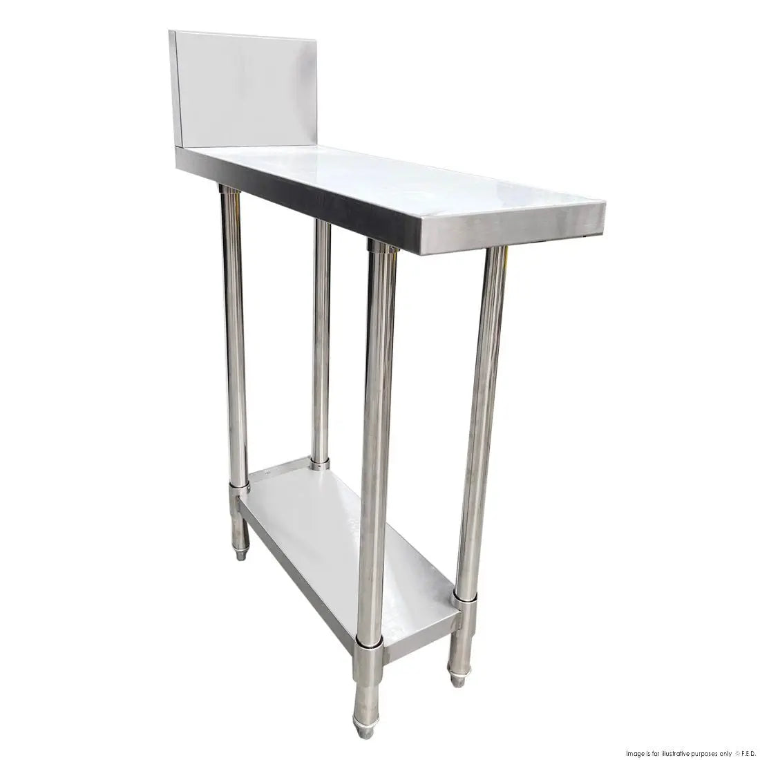 F.E.D. GASMAX WBB-0450R Stainless Steel Kitchen Infill Bench With Splashback Mattys