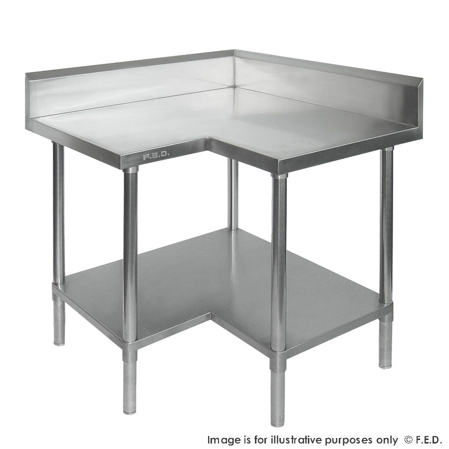F.E.D. Modular systems WBCB7-0900/A - Corner Workbench, 150mm Splashback & Undershelf Mattys