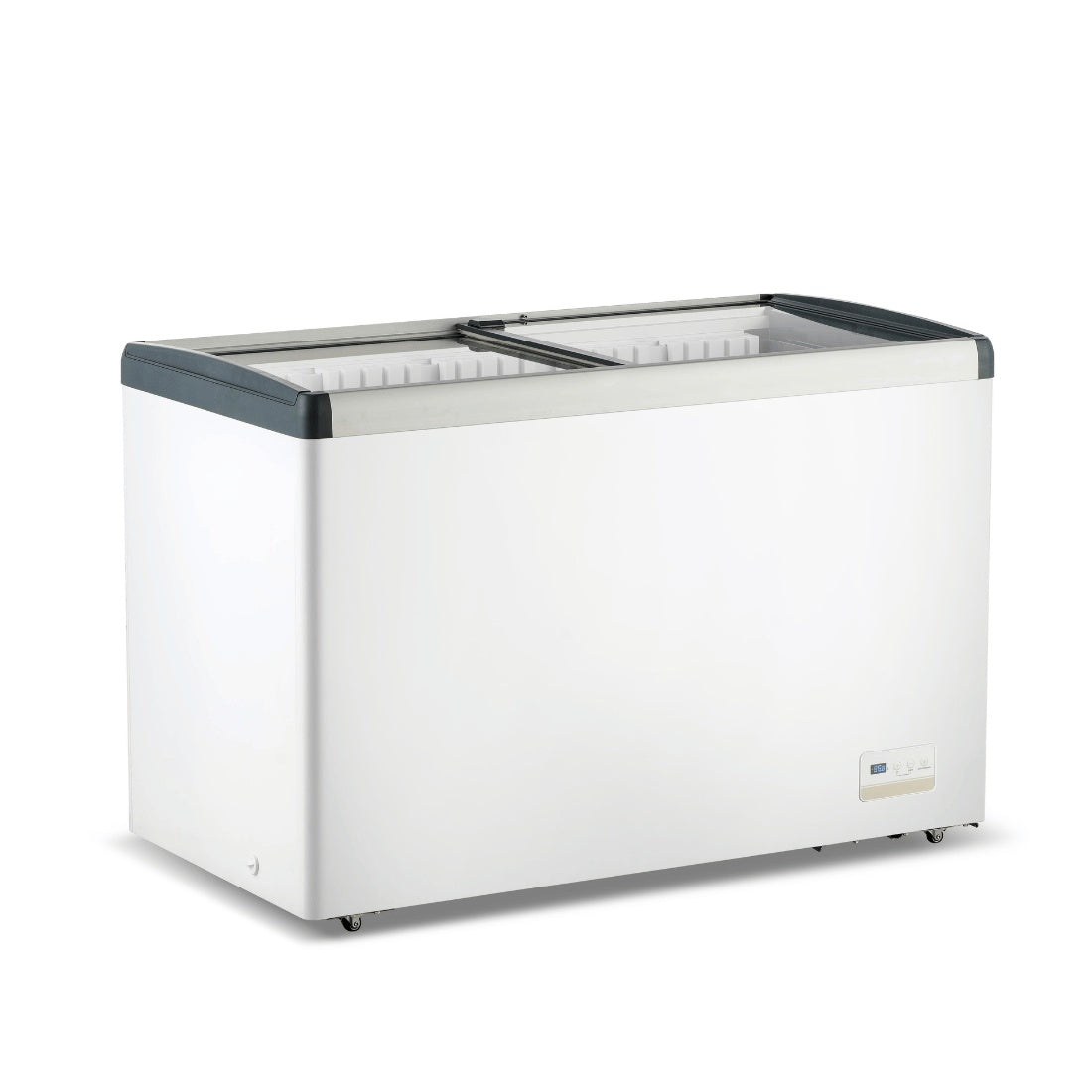 Thermaster 396L Chest Freezer with Flat Glass Sliding Lids - WD396G Thermaster