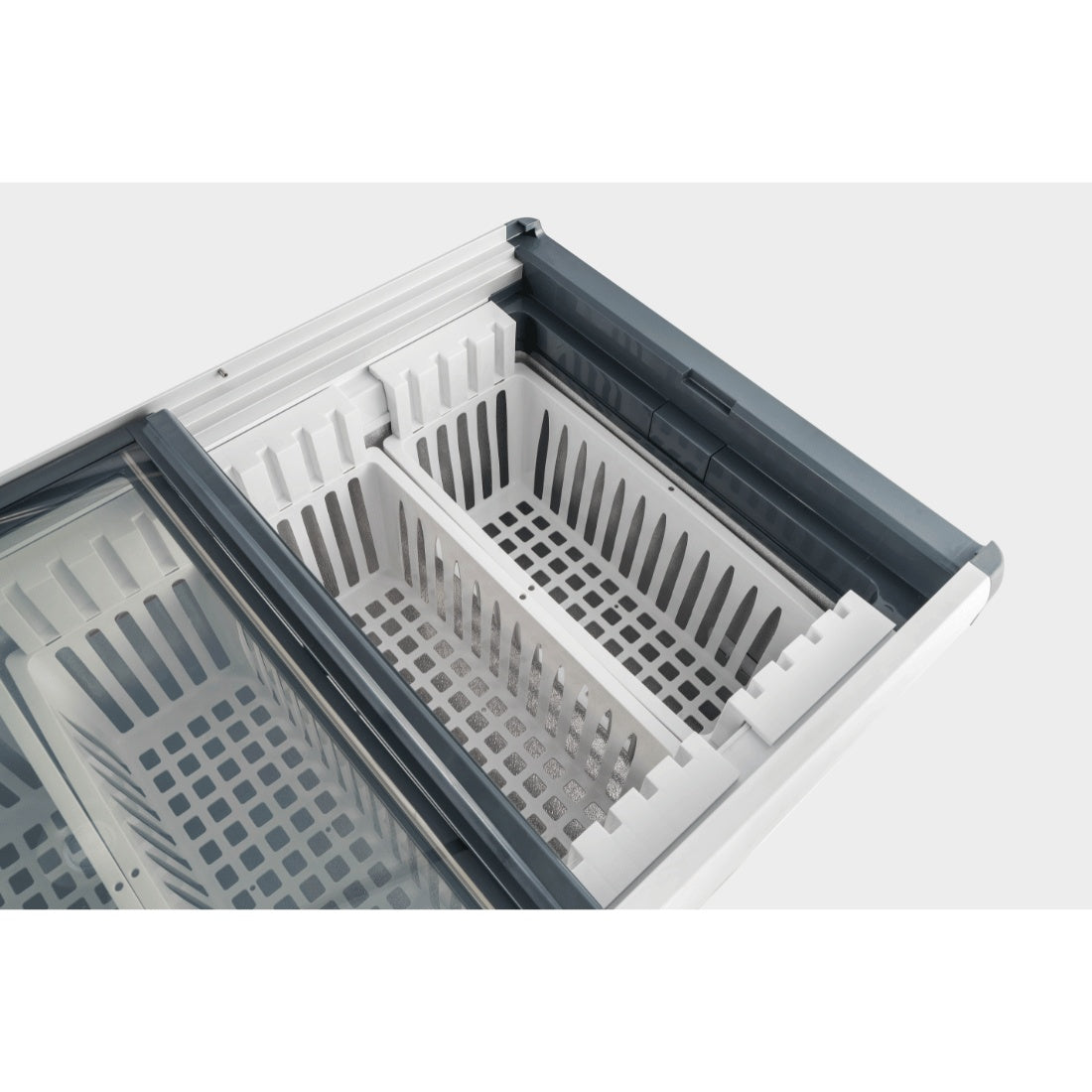 Thermaster 586L Chest Freezer with Flat Glass Sliding Lids - WD586G Thermaster