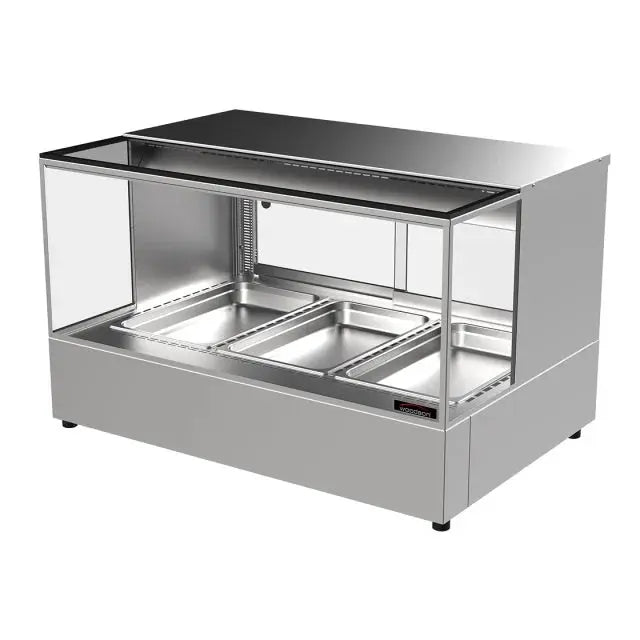 Woodson 3 Module Heated Square Glass Chicken Display W.HFHSQ23 Woodson