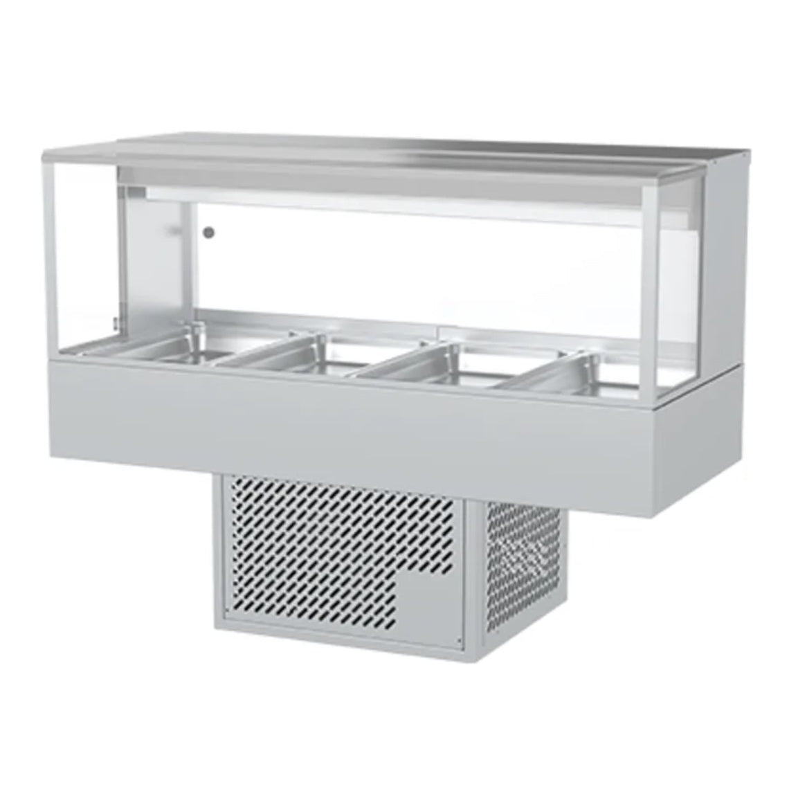 Woodson WR.CFSQ24 Square Glass Cold Food Display - 4 Bays Mattys
