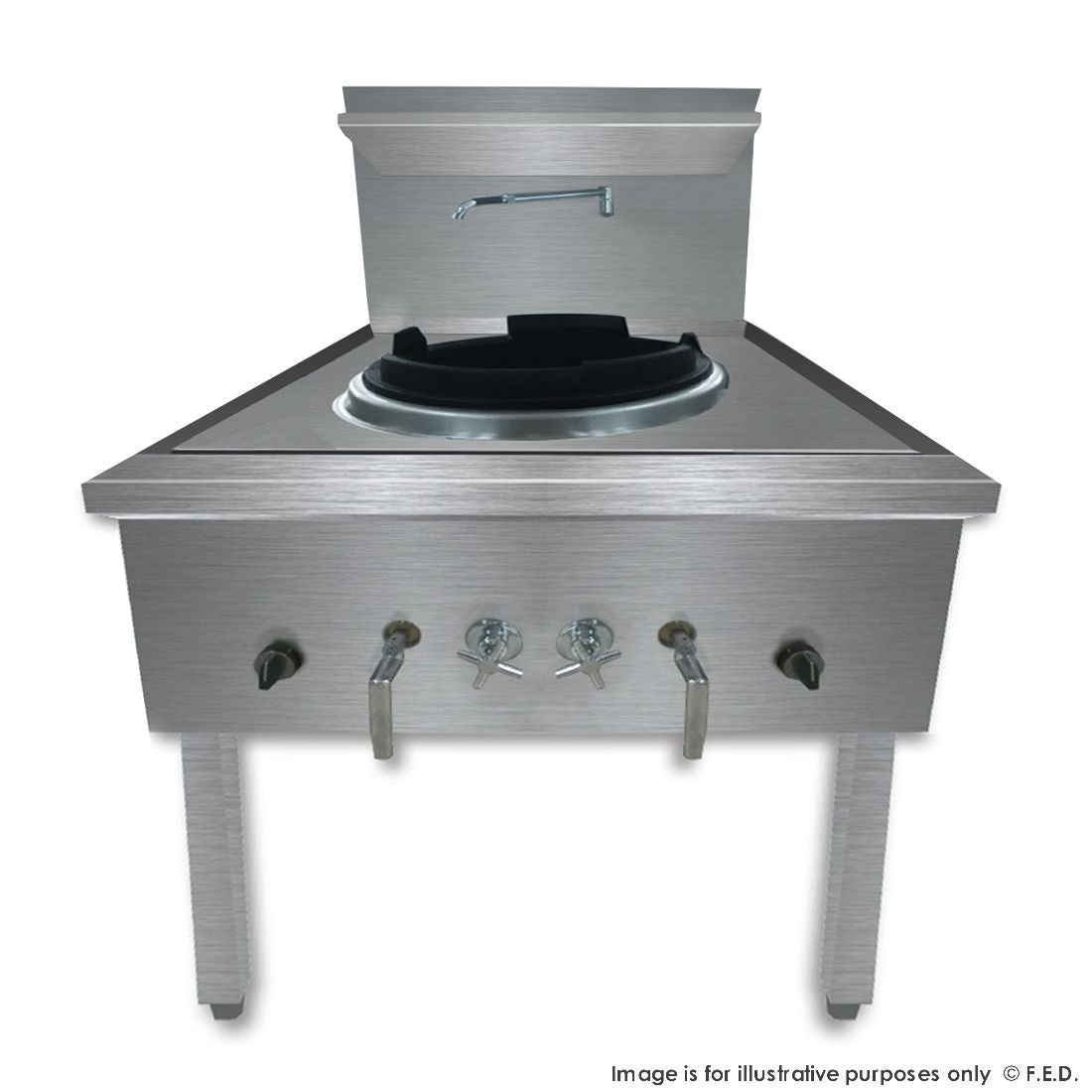 F.E.D. Gasmax Stainless Steel Waterless LPG Gas Single Wok - WW-1L Mattys